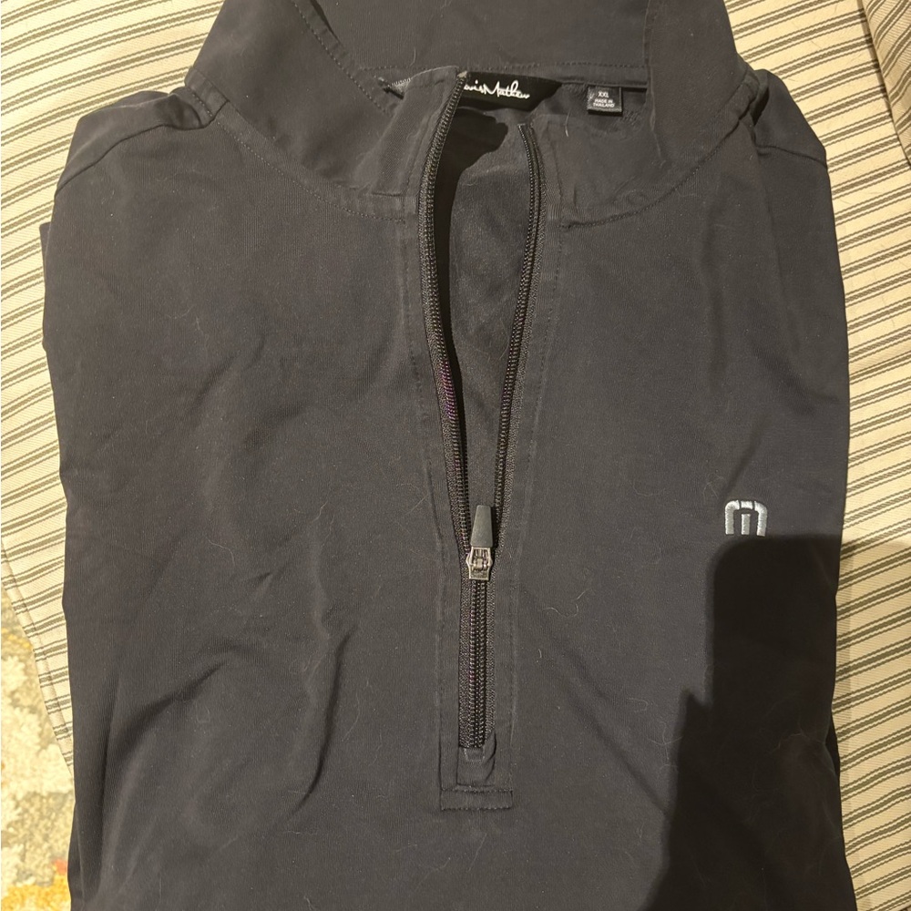 Travis Mathew Black XXL Quarter-Zip Pullover